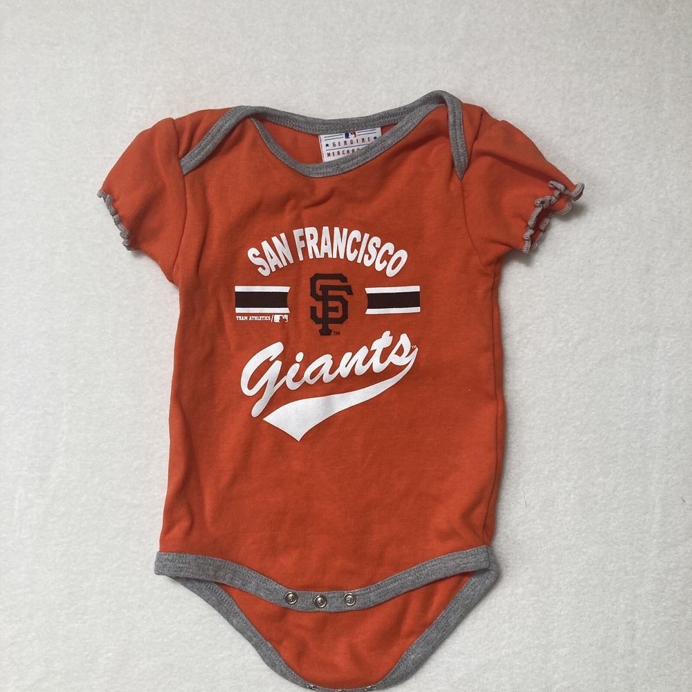 San Francisco Giants Baby 12 Month One Piece Body Suit Orange Black White